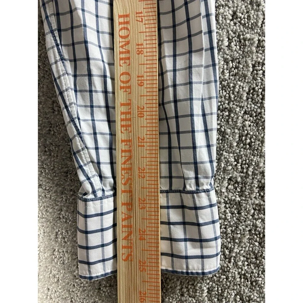 J Crew Thompson Shirt Mens Large Blue White Button Up Dress Long Sleeved Preppy